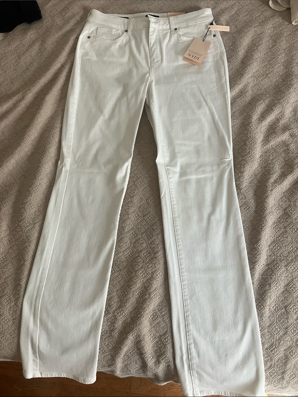 NYDJ White Flare Jeans - Wide Leg Denim